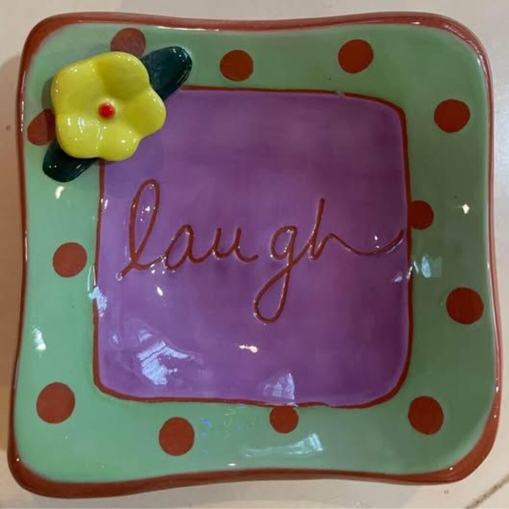Dept 56 SANDRA MAGSAMEN Trinket Dish LAUGH